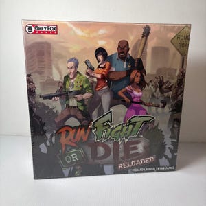 Spring, slåss eller dö Reloaded Grey Fox Games brädspel förseglad