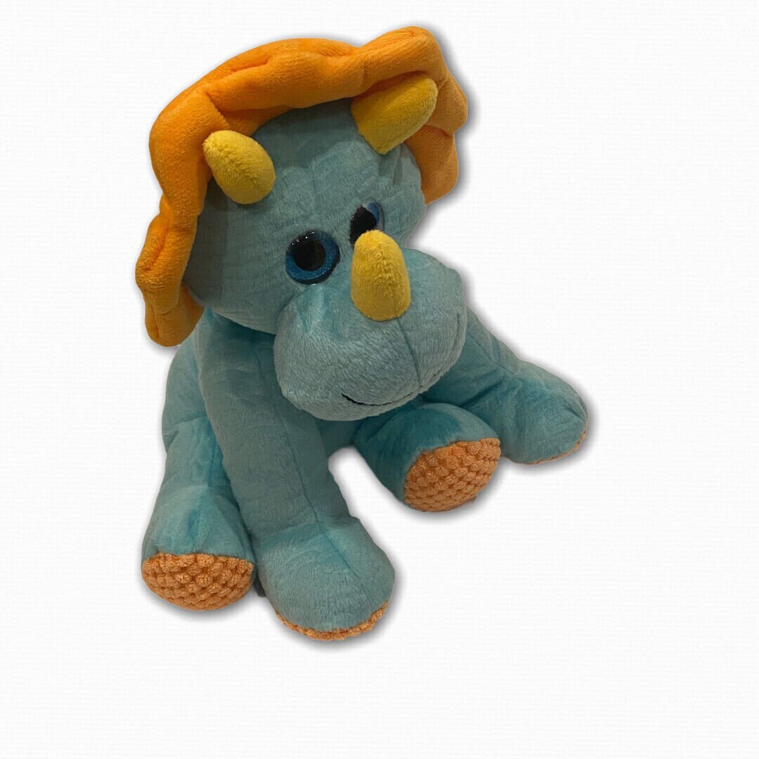 orange triceratops plush