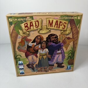 Jogo de tabuleiro Bad Maps da Floodgate Games - Programação Pirata e Mapas Misturados