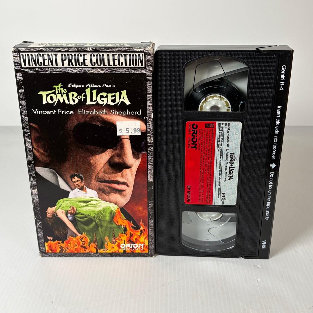 The Tomb of Ligeia VHS 1964 Horror Vincent Price Collection Orion Home ...