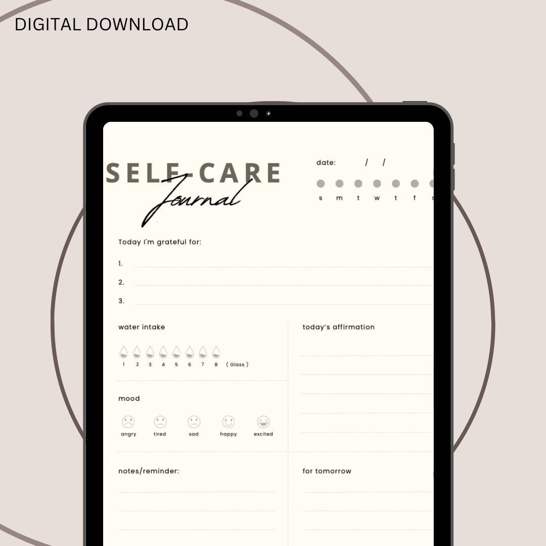 Self Care Planner | Digital Planner | Self Care Journal | Mental Health ...