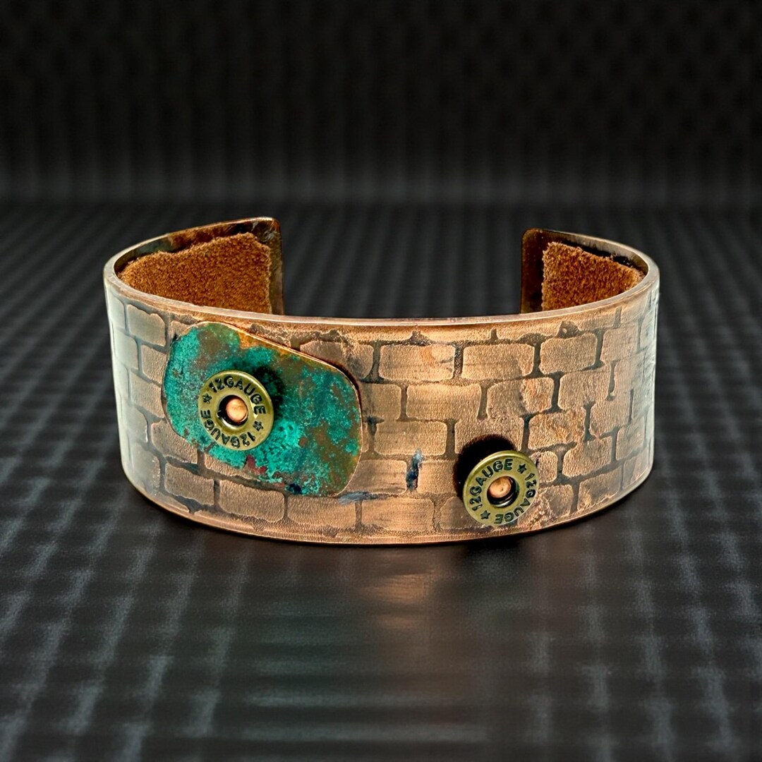 Large Cuff Hand Forged Wide Copper Cuff Bracelet, Large Size Cuff, 7th Anniversary ...