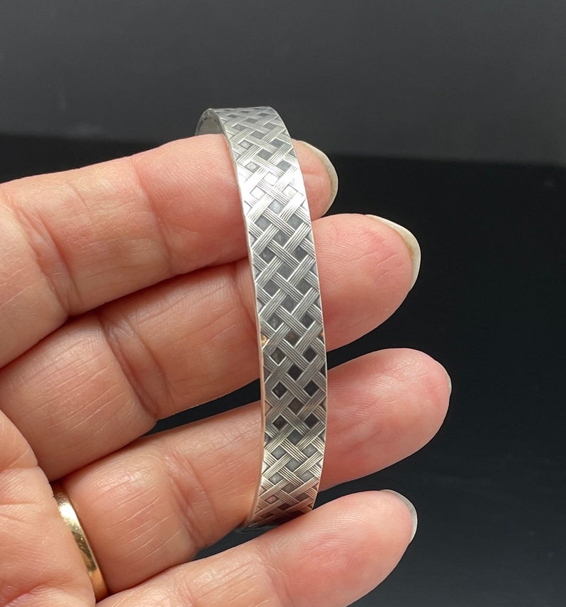 Solid Sterling Silver Cuff Bracelet, Non Binary Silver Cuff Bracelet image 2