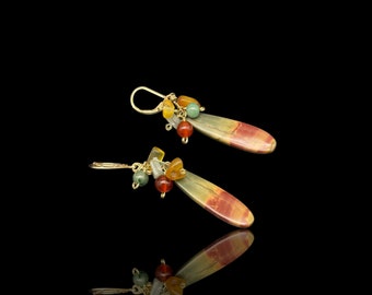 Red Creek Jasper and Semi Precious Earrings