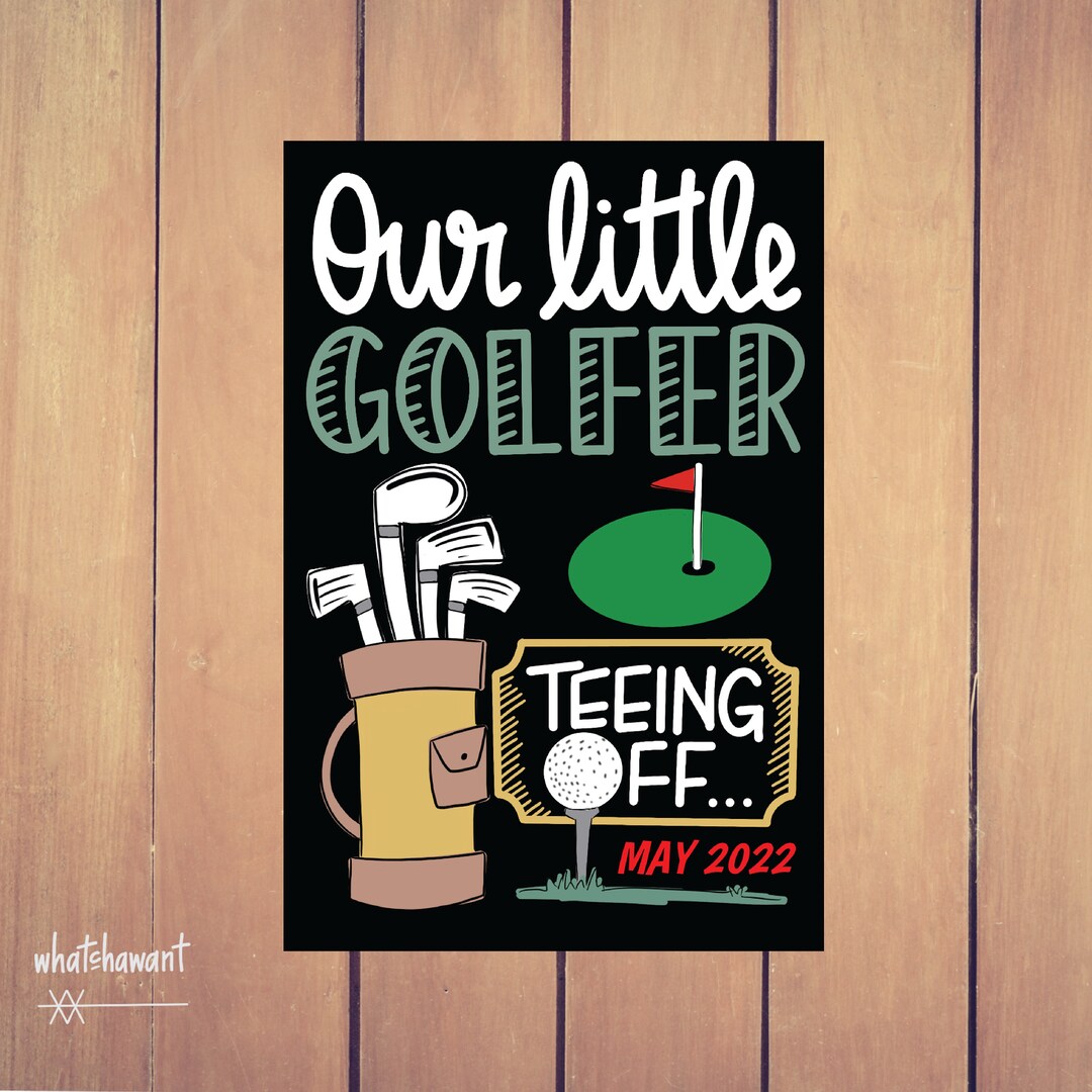 Our Little Golfer Baby Announcement Pregnancy Adoption Etsy