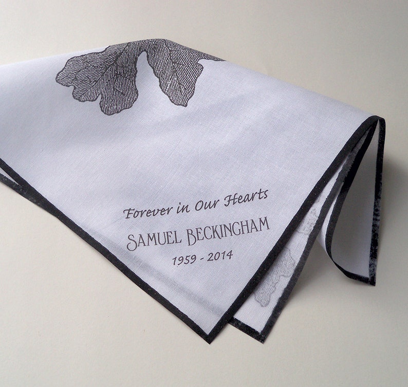 Memorial handkerchief funeral handkerchief Forever in Our Etsy