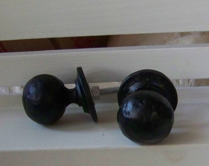 Farmhouse Knob, Dresser Knobs, Drawer Pulls, Knob, Black Iron