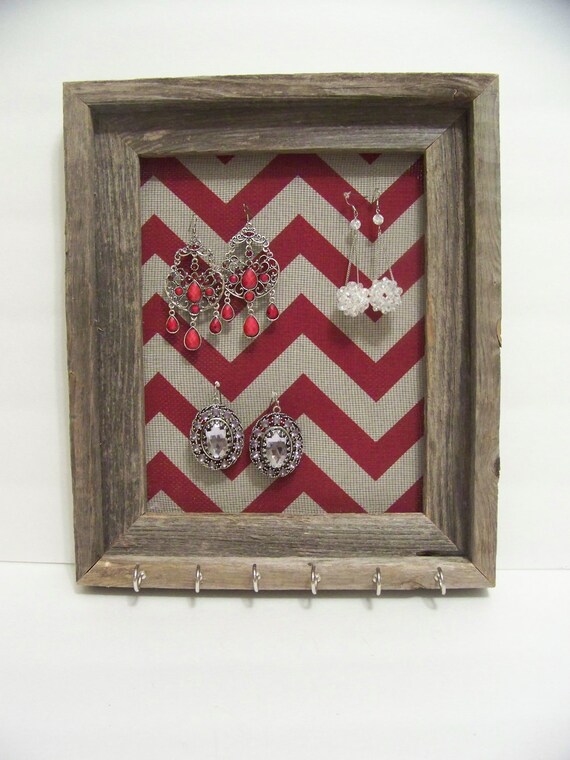 Items similar to Jewelry Organizer with Chevron FabricJewelry Holder