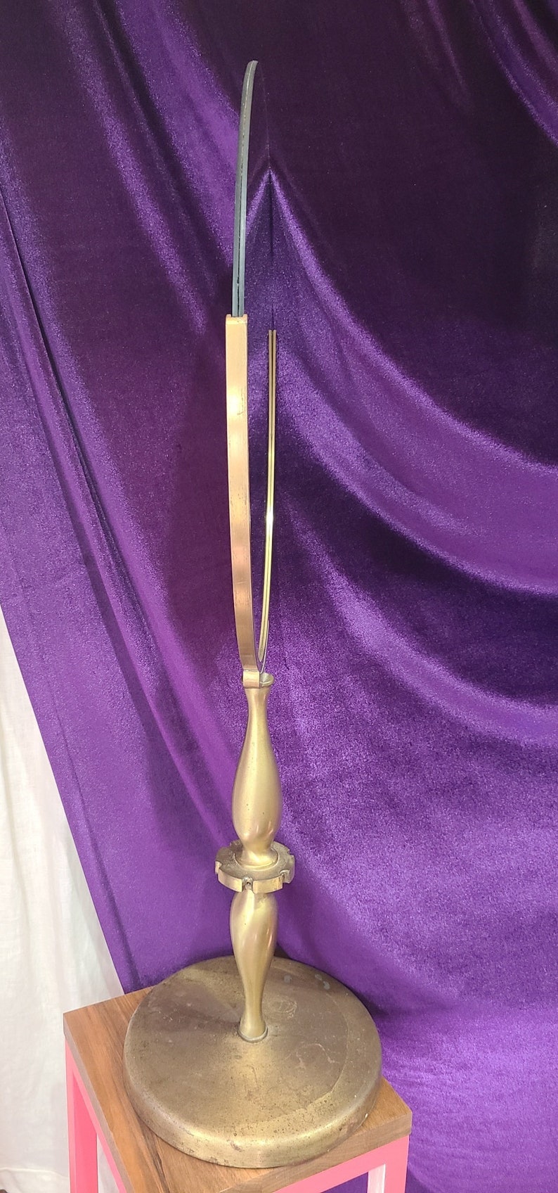 Large Antique 2sided Counter Top Vanity Mirror on Heavy Brass Etsy