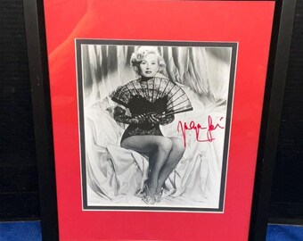 Framed and Autographed Pulicity Still ca 1950s , Zsa Zsa Gabor