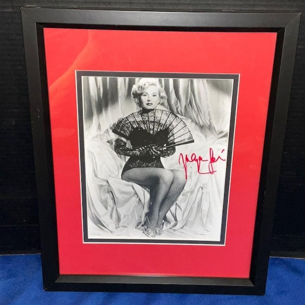 Framed and Autographed Pulicity Still ca 1950s , Zsa Zsa Gabor