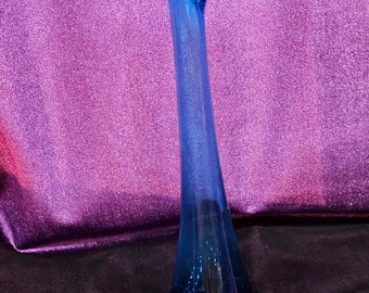 Mid Century Modern Era Petite Turquoise Swung Vase, ca 1960s