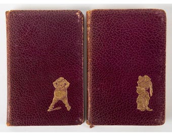 1930s Vintage, 2 Volume Set:  Alice's Adventures in Wonderland; Through the Looking Glass, Lewis Carroll