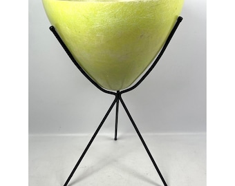 1950s Vintage Kimball Attributed, Large Yellow Bullet Planter