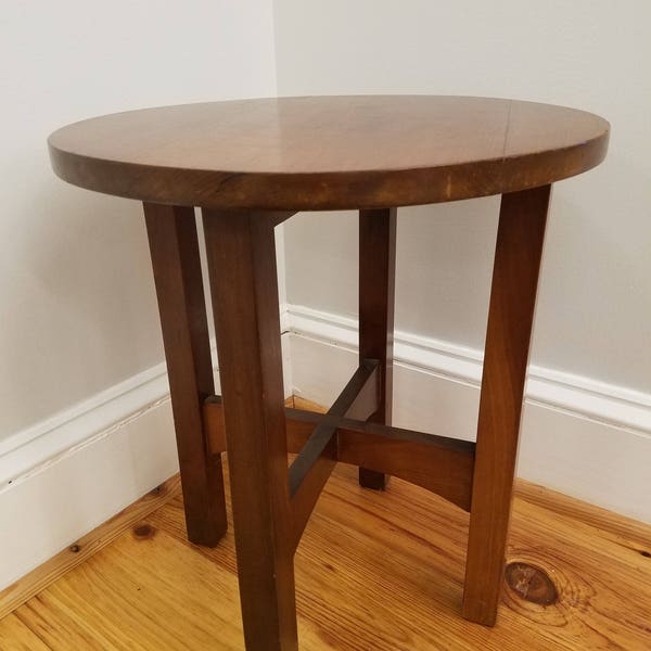 Petite Arts and Crafts Era Solid Cherry Side Table, ca 1910