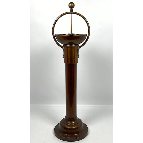 1920s - 1930s Vintage Art Deco Smoking Stand, Ash Tray With Copper and  Brass Finishes, Belomet Products, Brooklyn