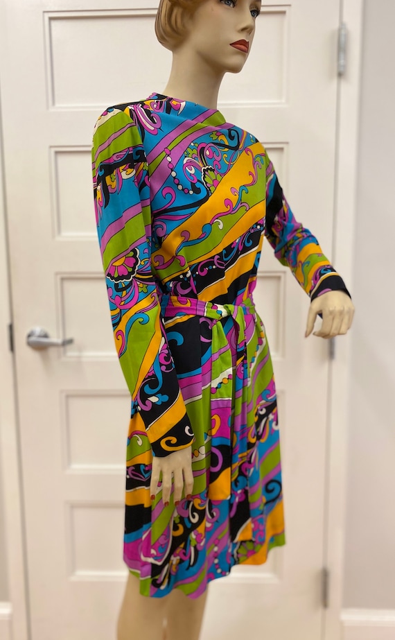 Vintage Colorful Suzy Perette Dress, ca 1960s