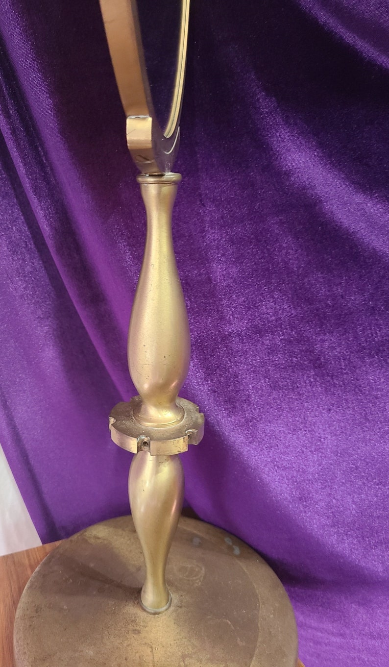 Large Antique 2sided Counter Top Vanity Mirror on Heavy Brass Etsy