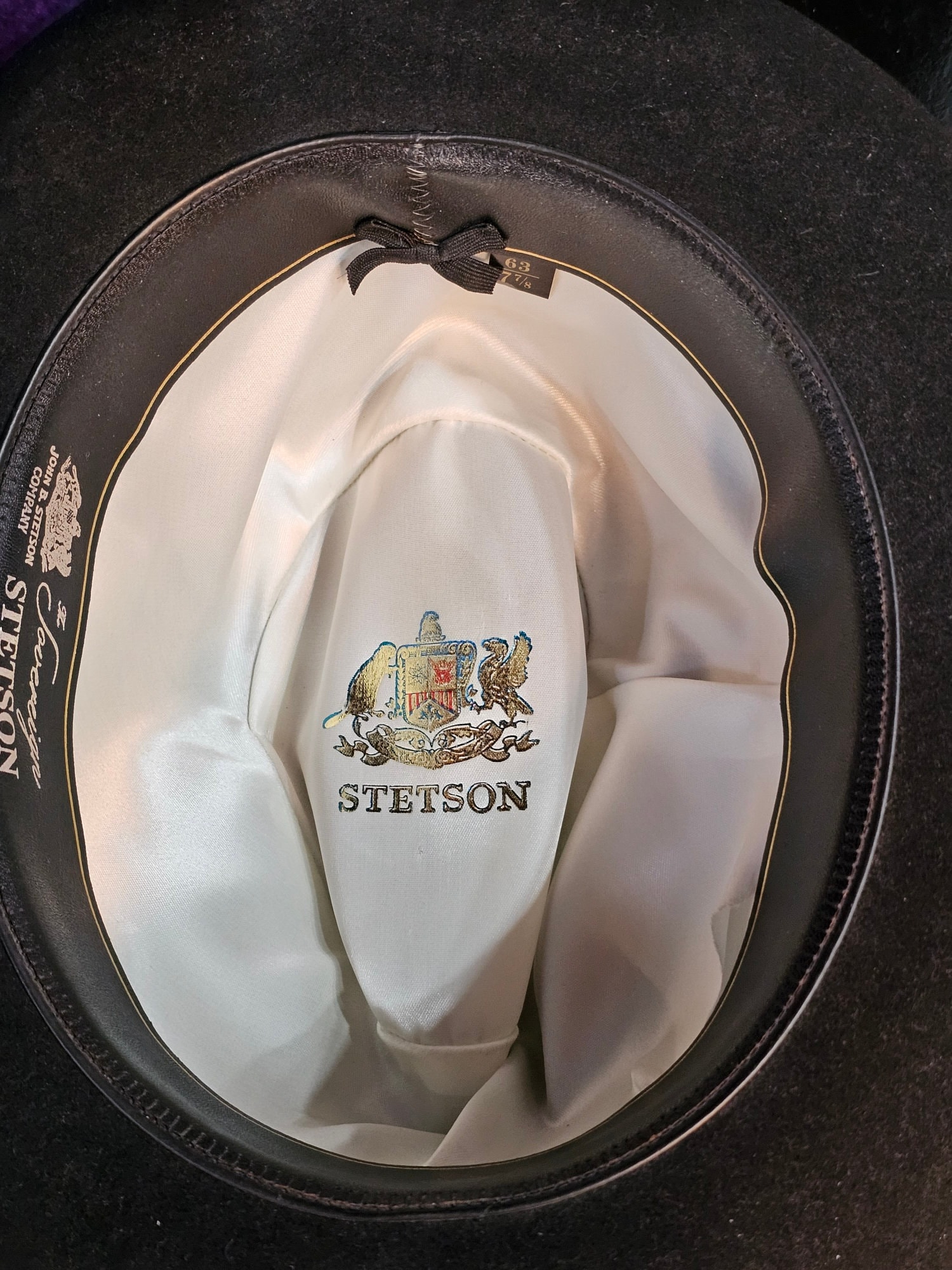 1980s Vintage Black Fedora Hat, the Sovereign, Stetson, New Old