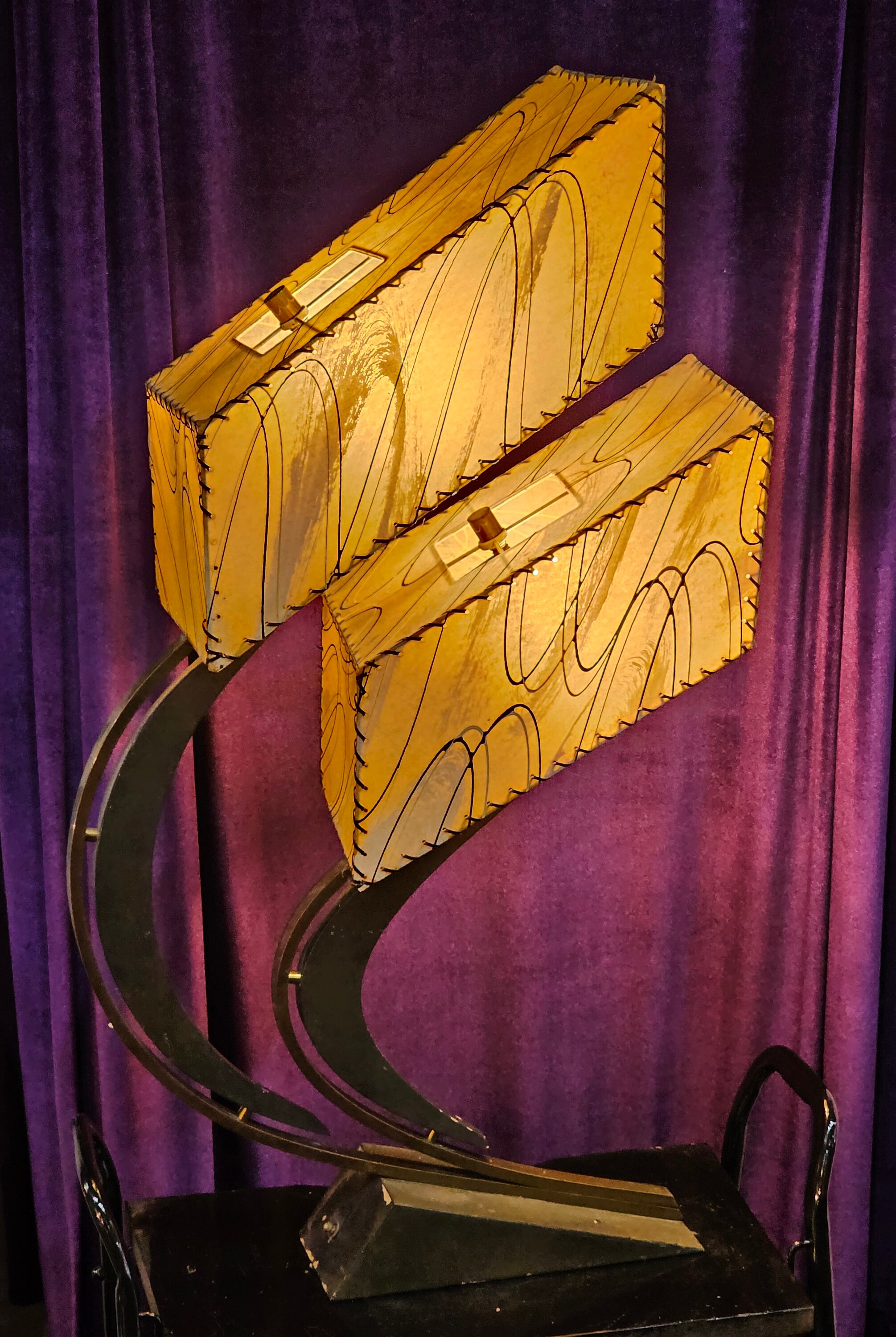 Vintage 1950s Atomic Majestic Boomerang Table Lamp - Etsy