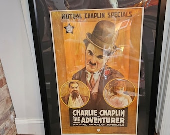Original Movie Poster, The Adventurer, Charlie Chaplin, National Chaplin Series, Mutual Film Corporation, 1917
