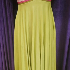 1960s Vintage Emilio Pucci Maxi Dress / Gown with Chartreuse Skirt