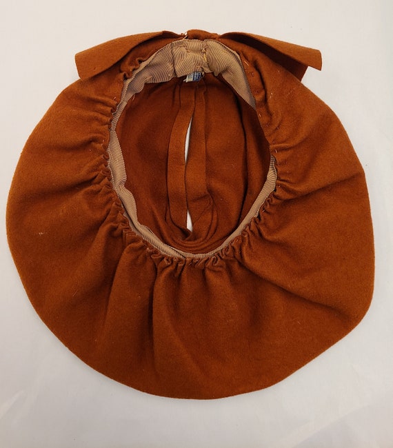 Vintage Rust Wool Picture Hat, ca 1940s - image 6