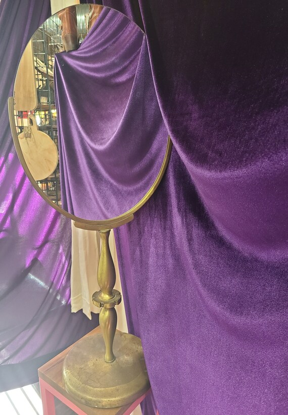 Large Antique 2sided Counter Top Vanity Mirror on Heavy Brass Etsy