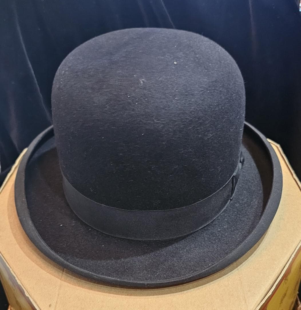 Gangster Era Black Bowler Hat, Truly Warner, ca 1920s