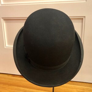 Gangster Era Black Bowler Hat, Penn-Craft, A Division of John B. Stetson Company, ca 1920s