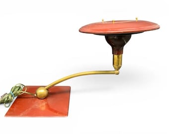 1950s Vintage MG Wheeler Brass Table Lamp