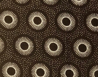 shipped from USA Brown small print shweshwe fabric from South Africa sold by the HALF yard