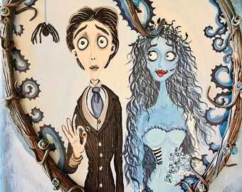 Corpse Bride Inspired 3D Canvas Painting