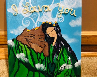 I Lava You Inspired Canvas Painting