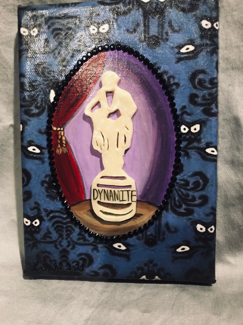 Haunted Mansion Inspired 5x7 Stretch Portraits GITD Canvases image 2