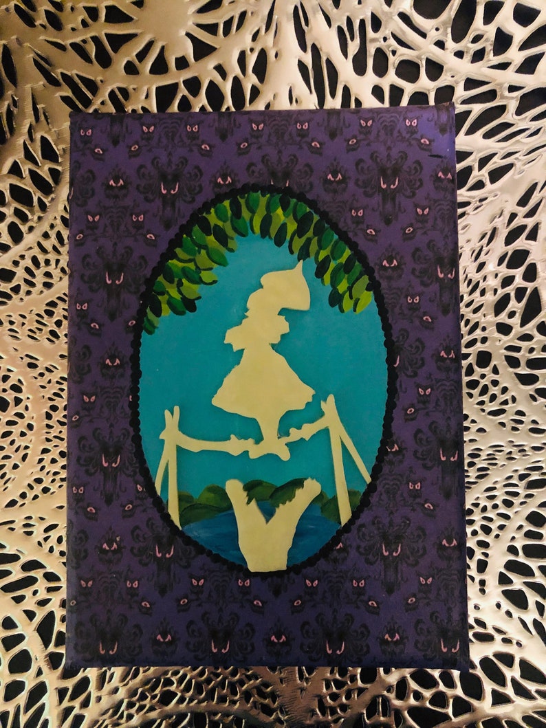 Haunted Mansion Inspired 5x7 Stretch Portraits GITD Canvases image 1