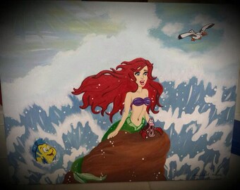 The Little Mermaid Part of Your World Inspired 11x14 Painting