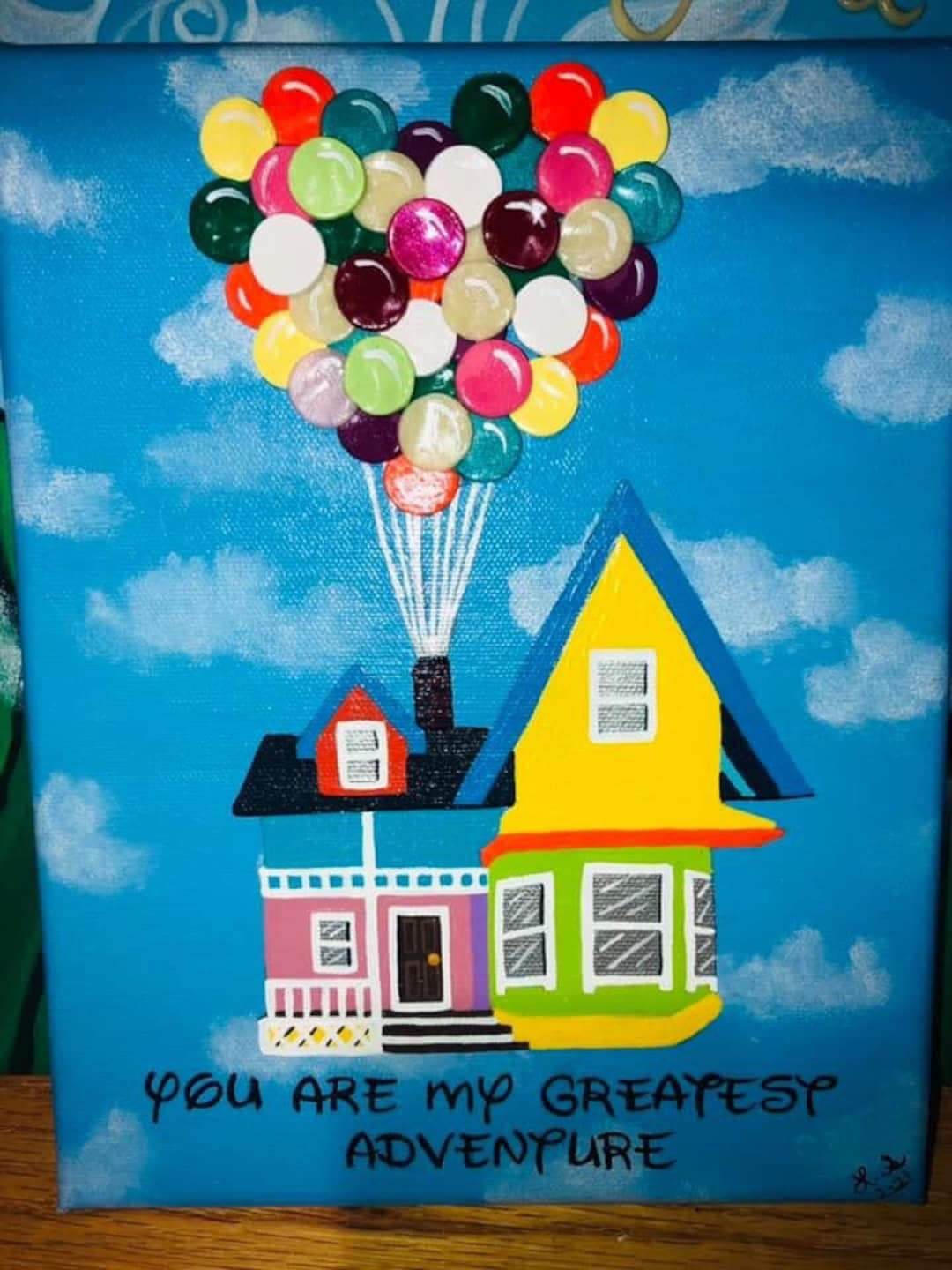Pioenfly Leinwandbild – „Love Is The Greatest Adventure“, 30,5x30,5 Cm, Ungerahmt