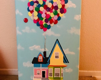 You Are My Greatest Adventure Up Inspired 12x24 Canvas Painting