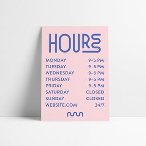 Fun Business Hours Open Vinyl Decal Sticker Sign