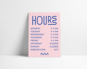 Fun Business Hours Open Vinyl Decal Sticker Sign