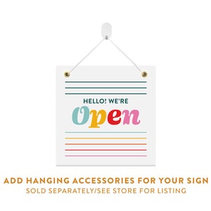 Reversible Hand Lettered Gold Script Open Closed Small Business ...