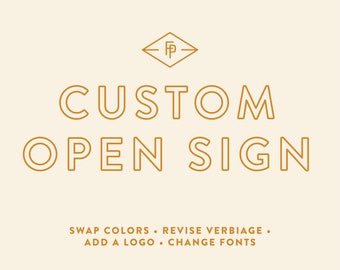 Custom Open Closed Reversible Business Sign