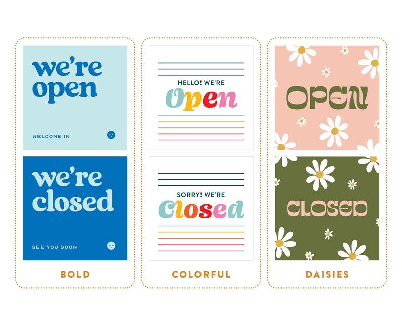 Custom Open Closed Reversible Business Sign - Etsy