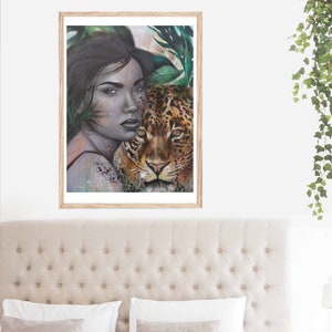 LEOPARD BEAUTY: portrait, leopard,  jungle, boho