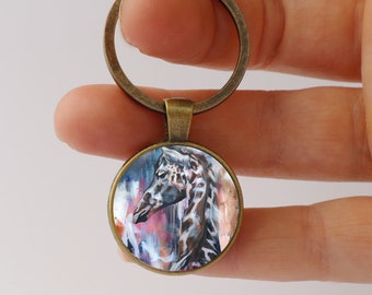 In Collectible Animal Figurines Handmade Engraved Wooden Giraffe Keyring - Personalized African Animal Keychain Gift Giraffe Figurine - Foto 6