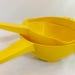 Vintage Yellow Tupperware Strainer Colander Set x 2/ Tupperware Strainer Colander 2 Qt and 1 Qt