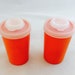 Vintage Tupperware Orange Salt and Pepper Set