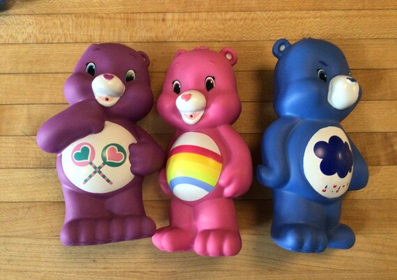 small plastic care bears
