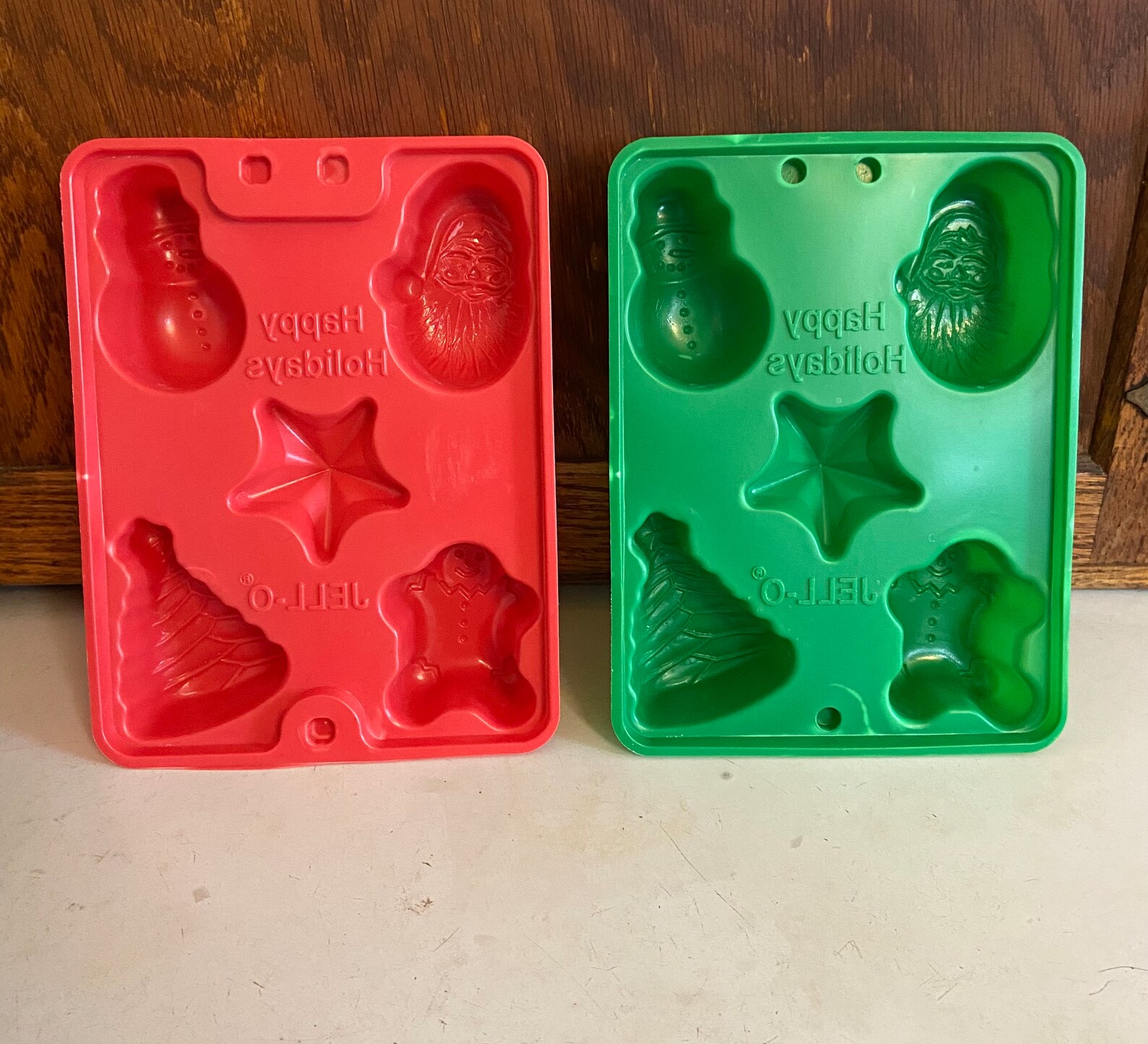 Vintage Christmas Jello Jigglers Molds X 4 Jello Christmas Etsy